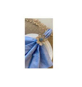 Vente en gros pas cher Anneau de serviette en rotin avec strass boucle de serviette pour décor de serviette de mariage - Product Image 1
