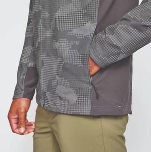 Veste de pêche à la mouche en toile imperméable de haute qualité pour hommes fermeture à glissière à capuche broderie style de rue personnalisable - Product Image 5