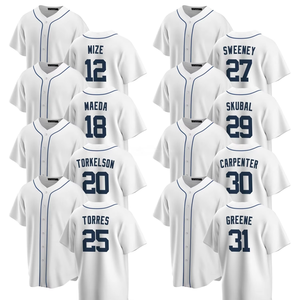 Camisetas de Béisbol para Hombre, Modelo Detroit 2025, 100% Poliéster, Cuello en V, Antibacterianas, Transpirables, Tallas Grandes, Personalizadas y Cosidas - Product Image 1
