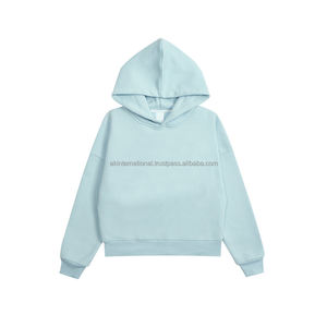 เสื้อฮู้ดคอตตอนสำหรับผู้หญิงเสื้อฮู้ดเสื้อสวมหัวผ้าฟลีซสีทึบใส่ได้ทั้งชายและหญิง - Product Image 2