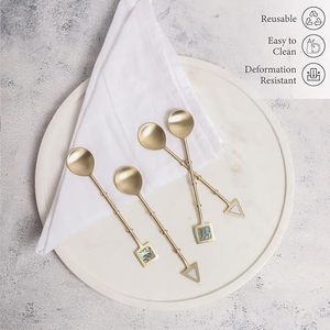 Fabriqué en Inde Vente chaude Cuillères à mesurer en laiton Nouveau design Plaqué or Personnalisé pour la maison et le café de HF CRAFTS - Product Image 2