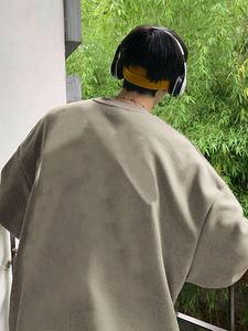 เสื้อสเวตเชิ้ตคอกลมผู้ชายไซส์ใหญ่ ผ้าฝ้าย 100% ขายส่ง รับสกรีนโลโก้ เสื้อคอกลมเปล่าสำหรับผู้ชาย - Product Image 3