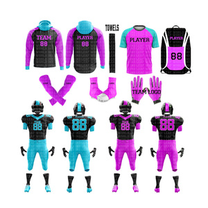 2025 uniformes de l'équipe de Club de Football jeunesse personnalisés maillot de Football américain à manches courtes votre propre Logo Tackle Twill Deal Package - Product Image 1