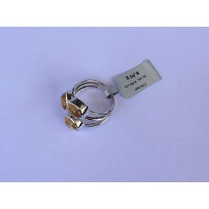 แหวนคริสตัลซิทรินธรรมชาติสำหรับผู้หญิงจาก Shah Gems เงินแท้ 925 - Product Image 3