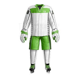 Conjunto de camiseta de hockey sobre hielo de calidad superior unisex, pantalones de camisa con patrón en blanco de entrenamiento y logotipo personalizado con servicio de impresión personalizado OEM - Product Image 2