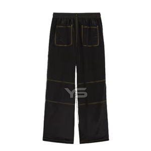 Pantalones vaqueros informales de cintura media para hombre, pantalones vaqueros transpirables de estilo recto, decoración con botones, color oscuro, liso, para todas las estaciones, ODM - Product Image 2