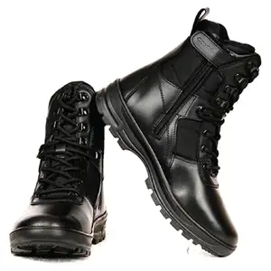 Botas tácticas duraderas de cuero genuino de alta calidad para profesionales calificados, forro de PU resistente diseñado para el rendimiento de invierno - Product Image 1