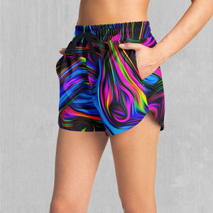 Pantalones cortos de mujer básicos de verano de cintura alta hechos en Pakistán con logotipo personalizado impreso para entrenamiento al por mayor - Product Image 3