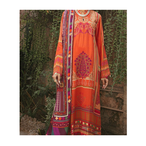 Nueva llegada de trajes de pana transpirables para mujer, manga larga, decoración de encaje, talla 6XL, precios de últimos diseños indios pakistaníes - Product Image 3