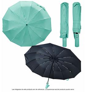 Paraguas Mango Largo Semiautomático, Varillas Reforzadas, Plegable, Resistente a la Lluvia y al Sol, al Viento, Multicolor, Premium, Unisex - Product Image 5