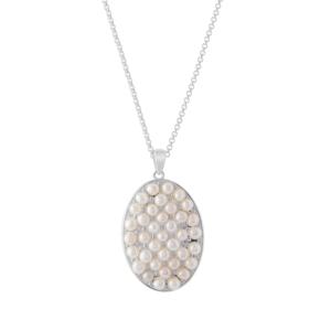 Freshwater <b>Cultured</b> <b>Pearl</b> <b>Necklace</b> Sterling Silver Jewelry - Product Image 1
