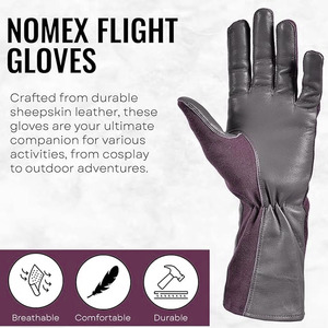 2025 Guantes de piloto de verano personalizados más vendidos Cuero de alta calidad Resistente al fuego y Flyer's Plus Size Último diseño - Product Image 6