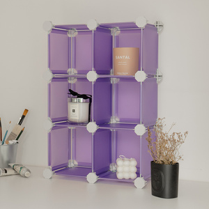 Home Storage Wholesale Taiwan Home Storage Furniture Manufacturer Low MOQ Design 6 Plastic Storage Cube <b>Red</b> & Purple Design - Product Image 1