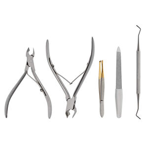 Kit de 5 Pièces en Acier Inoxydable pour Soins des Pieds, Coupe-Ongles, Pince à Ongles, Kit Chirurgical Podologique, Outils de Pédicure à Large Ouverture de Mâchoire - Product Image 1