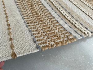 Usine directe prix du fabricant Style moderne fait à la main Jute Dhurry tapis indien tissé à la main tissé léger paillassons - Product Image 4