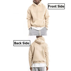 Top Trending Custom Made Color Heavyweight Oversized Logo Sudadera con capucha con bolsillo de canguro de fuente para la venta - Product Image 4