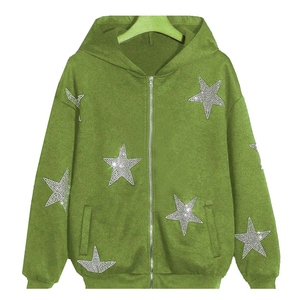Meilleur style, vente en gros, sweats à capuche d'hiver en strass, tissu polaire 100% coton, sweats à capuche personnalisés à fermeture éclair, fabriqués au Pakistan, pour hommes, prix bas - Product Image 1