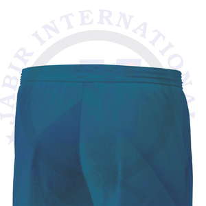 Pantalones cortos de playa informales para hombre, 100% poliéster, satén, secado rápido, estampado personalizado, cintura elástica media, tejido impermeable - Product Image 5