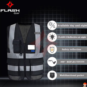 Chaleco de Seguridad Reflectante de Alta Visibilidad ANSI Clase 1, Impermeable, con Franjas Reflectantes Delanteras, Ropa de Trabajo, Precio de Fábrica - Product Image 3