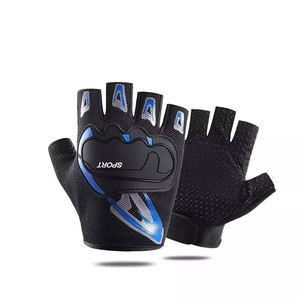 Gants en cuir véritable demi-doigts de qualité supérieure pour l'entraînement, la salle de sport, les sports de plein air, le cyclisme, la moto, design souple, hommes et femmes, Pakistan - Product Image 3