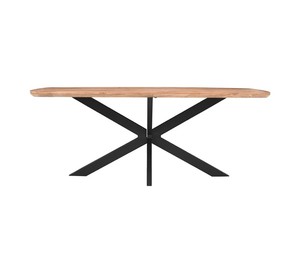 Table à manger en bois massif Base en araignée Nouvelle forme rectangulaire Tops Bois de chêne manguier pour atelier à domicile Design miroir pour hôtels - Product Image 2