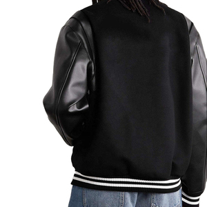 Nouvelle veste universitaire en satin 100 % coton et laine, col montant, sur mesure, haute qualité, streetwear, logo de qualité supérieure, hiver, style Letterman - Product Image 2