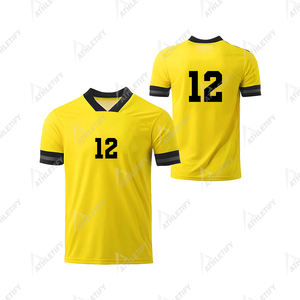 Maillot de football personnalisé et maillot de football au design confortable avec logo d'équipe et numéros, idéal pour l'entraînement au football et au soccer. - Product Image 4