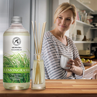 Recarga de Aceite Difusor de Aroma Natural de Hierba Limón Aromatika 500ml, Aromaterapia Ecológica, Fragancia Duradera para Habitaciones
