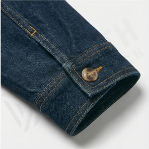 Veste en jean décontractée personnalisée pour hommes, grandes tailles, 100% coton, option logo sur le devant, respirante, veste d'hiver - Product Image 6