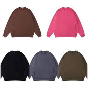 เสื้อฮู้ดปักลายสำหรับทุกเพศเสื้อสเวตเชิ้ตคอขนแกะผ้าฝ้าย100% สีทึบกันลมกันหนาวปรับแต่งโลโก้ได้ - Product Image 6