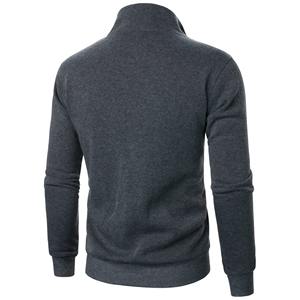 <b>Men's</b> Casual Sports Zipper Stand Collar Hoodie Coat <b>Men's</b> Solid Color <b>Cardigan</b> - Product Image 4