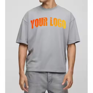 Venta al por mayor de alta calidad Drop Shoulder Heavyweight 100% Camisa de algodón 300 Gsm Camisas de gran tamaño con estampado de pantalla Hombres - Product Image 1