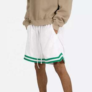 <b>Men</b> Mash <b>Shorts</b> <b>White</b> Blue Color Highest Quality Breathable Causal Wear Fully Customized Made Mesh <b>Shorts</b> 2025 OEM Service - Product Image 4