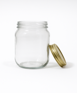 Bocal en verre Mason gaufré avec couvercle en métal, rangement hermétique pour un usage domestique parfait pour les recettes de collations alimentaires - Product Image 3