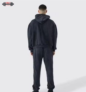 Survêtement délavé à l'acide avec 100% coton en gros disponible à des prix raisonnables survêtement pour survêtements pour hommes, respirant - Product Image 3