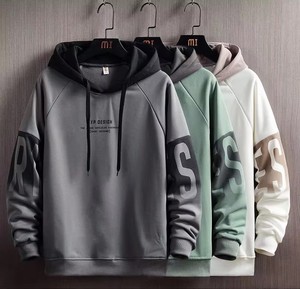 Sweat à capuche épais 100% coton avec logo personnalisé pour hommes Pull d'hiver tricoté surdimensionné anti-rétrécissement motif solide de haute qualité - Product Image 2