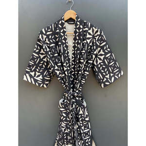 Robe kimono indienne Kantha faite à la main, veste longue pour demoiselles d'honneur, pour l'été - pour les mariages - Product Image 5