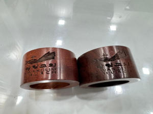 Anneaux de serviette vintage en bois d'acacia écologiques faits à la main pour la maison, la cuisine, les mariages, Noël, l'artisanat, directement d'Inde - Product Image 3