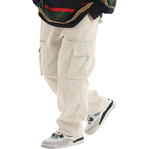 Pantalon cargo sport ample pour homme, à la mode, personnalisable, léger, respirant, coupe-vent, décontracté, taille mi-haute, élastique - Product Image 1