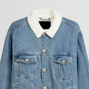 Chaqueta vaquera de algodón 100% de alta calidad para hombre, estilo informal con color sólido y logotipo frontal, chaqueta fina de invierno con bolsillo - Product Image 6