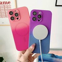 Étui de téléphone portable de luxe à dégradé magnétique pour iPhone 14 13 12 11 XR XS 15 Pro Max 7 8 Plus, coque en silicone TPU souple