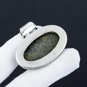 Marcassite exotique ovale coupe pierre précieuse 925 pur argent Sterling pendentif en argent fin à la main pierre précieuse pendentif bijoux cadeau pour elle - Product Image 4