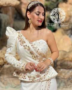 Nouvelle arrivée 2025 Caftan marocain Broderie artisanale Ornements Tissu polyester respirant Col en V Maxi Musulman Traditionnel - Product Image 5