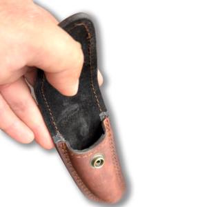 Funda de cuero de artesanía fina hecha en fábrica de alta calidad para cuchillos de hoja de 4 pulgadas - Product Image 6