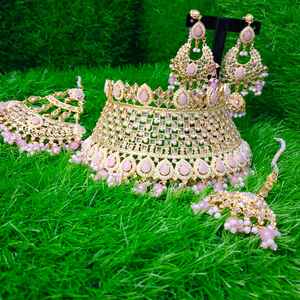 Juego de Joyería de Collar de Estilo Tradicional Indio y Pakistaní al por Mayor para Mujer, Chapado en Rodio, Nuevo Diseño Más Vendido - Product Image 6