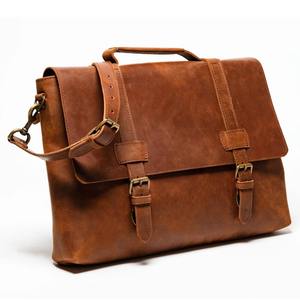 Maletín de Cuero Marrón Vintage para Hombre, Maletín para Portátil de 16 Pulgadas, Bolso de Mensajero, Bolso de Hombro para Viajes de Negocios, Trabajo, Computadora, EE. UU. - Product Image 4