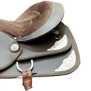 Selle de cheval classique légère de Style occidental haute Cantle Trail Tack tous les accessoires baril synthétique course cuir équestre - Product Image 3