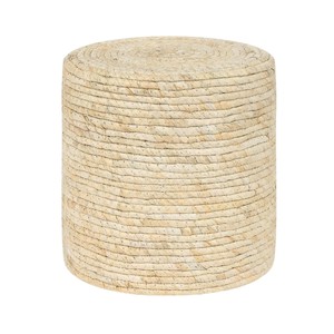 Llamativo taburete otomano de algas marinas, reposapiés de PUF, cojín, reposapiés de otomanos bohemios, muebles para el hogar hechos a mano en Vietnam - Product Image 2