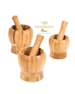 Ensemble mortier et pilon en bois d'acacia Vietchoice, résistant à la chaleur, ustensiles de cuisine naturels, durables, 2025 - Product Image 5