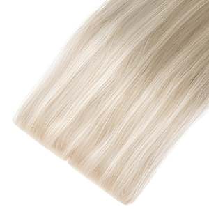 ผมต่อแบบเทปใสชนิดเรมี่แท้จากบราซิล แบบตรง ผสมสี # 17/1001 สีบลอนด์มุกเบจเย็น - Product Image 1